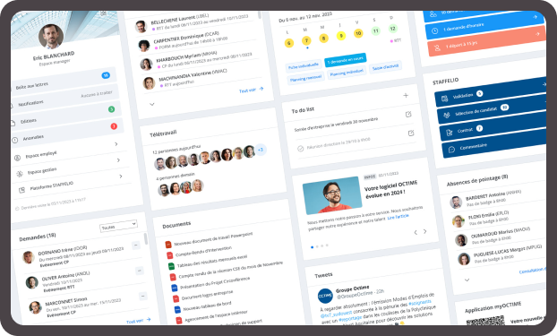 Interface OCTIME Expresso — espace manager