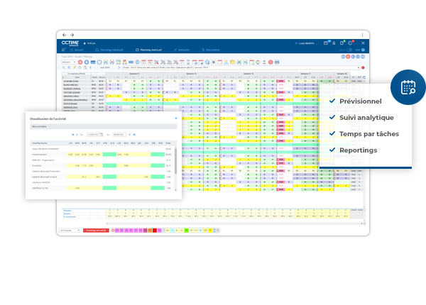 Visuel module gestion d'activités